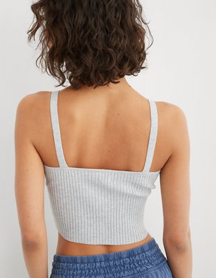 Aerie Button Front Sweater Tank Top