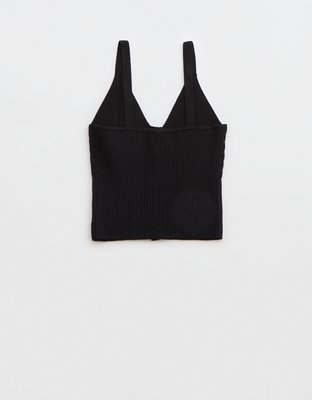 Aerie Button Front Sweater Tank Top