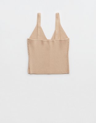 Aerie Button Front Sweater Tank Top