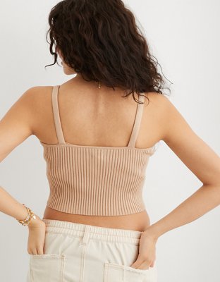 Aerie Button Front Sweater Tank Top