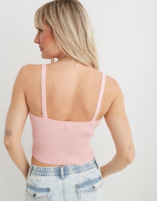 Aerie Button Front Sweater Tank Top