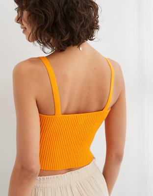 Aerie Button Front Sweater Tank Top