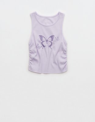 Aerie Rouchy Rib Tank Top