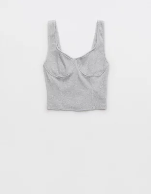 Aerie Corset Cropped Tank Top