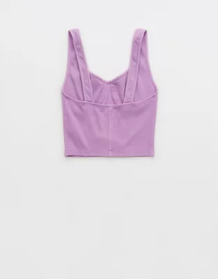 Aerie Corset Cropped Tank Top