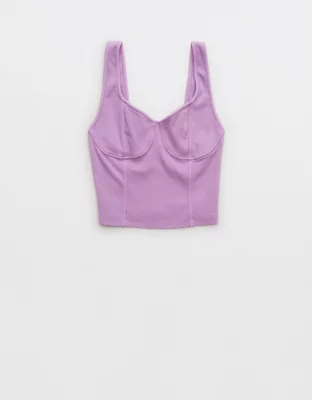 Aerie Corset Cropped Tank Top