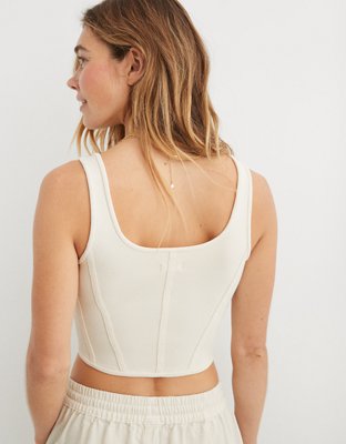 Aerie Top sin Mangas estilo Corsé Tejido