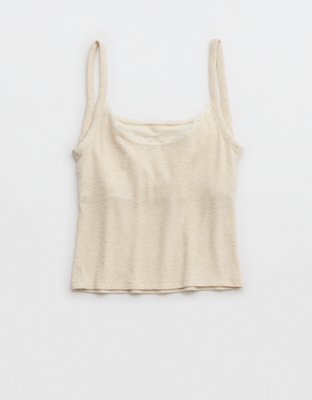 Aerie Lace Trim Shelf Tank Top