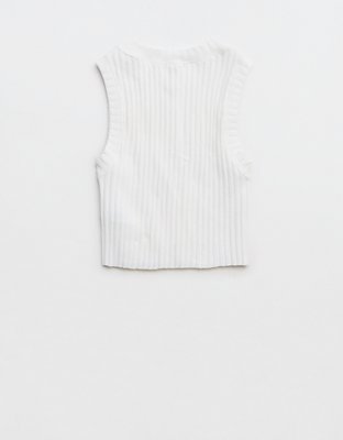 Aerie High Neck Ribbed Tank Top