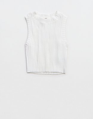 Aerie High Neck Ribbed Tank Top