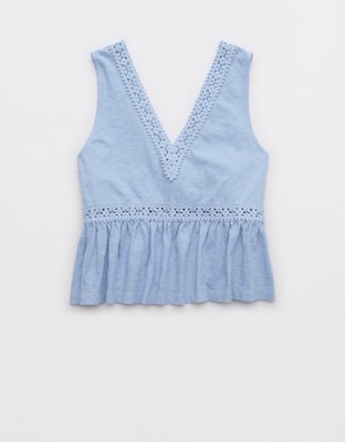 Aerie Summer House Peplum Tank Top