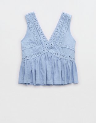 Aerie Summer House Peplum Tank Top