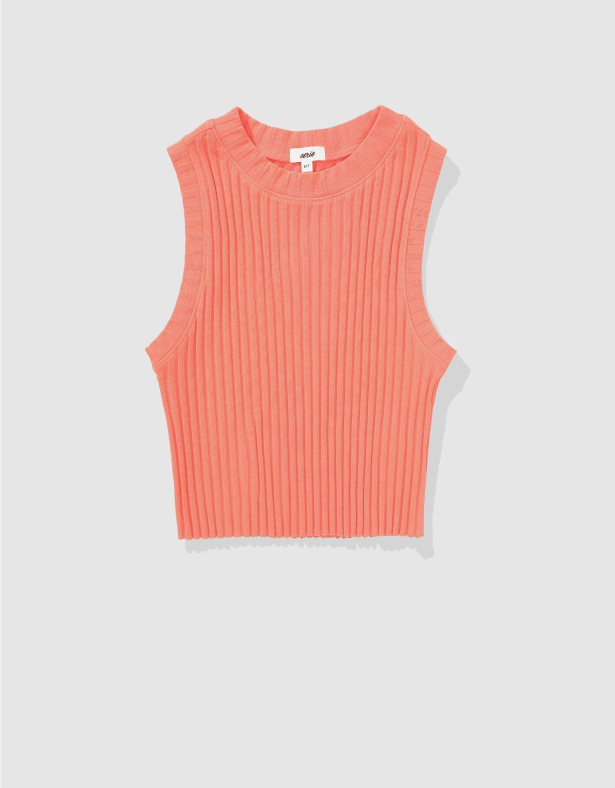 Aerie High Neck Ribbed Tank Top