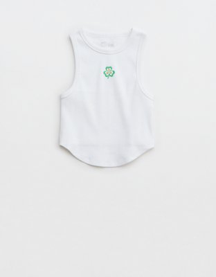 Aerie St. Paddy's Day New Curved Hem Tank Top