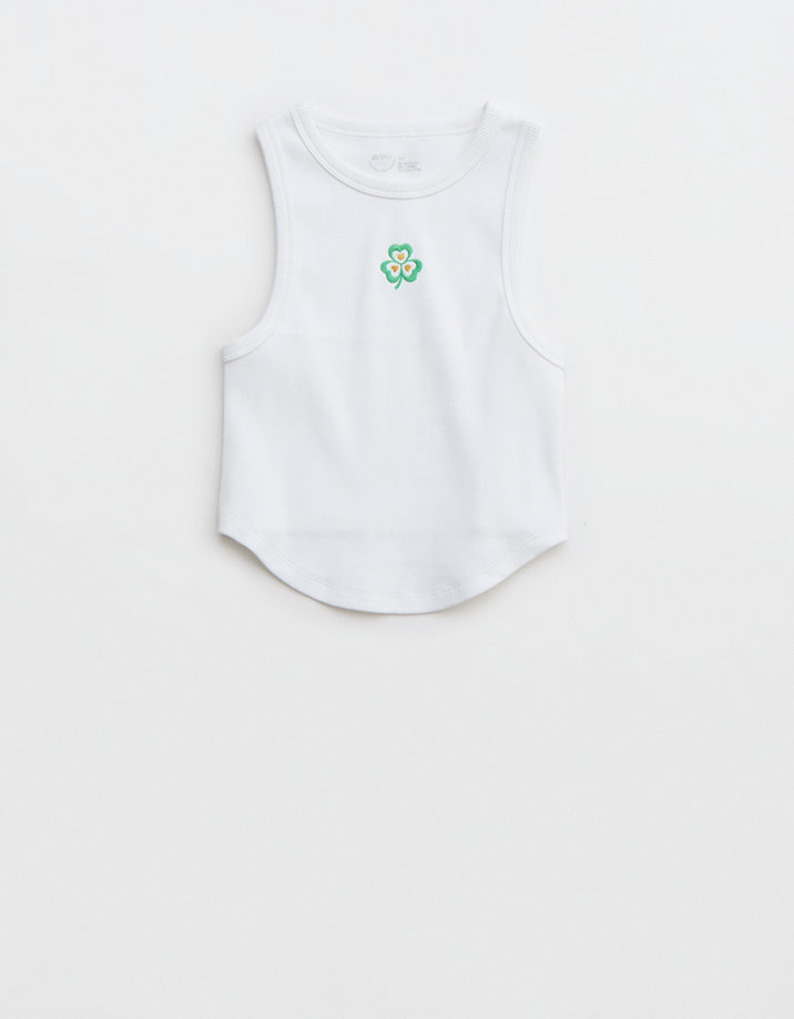 Aerie St. Paddy's Day New Curved Hem Tank Top