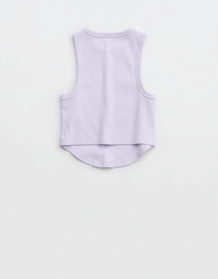Aerie Smiley® New Day Curved Hem Tank Top