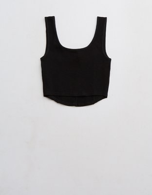 Aerie Cropped Ribbed Corset Tank Top