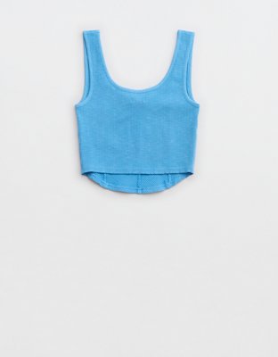 Aerie Cropped Ribbed Corset Tank Top