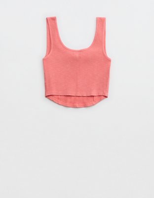 Aerie Cropped Ribbed Corset Tank Top