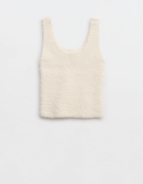 Aerie Marshmallow Cropped Tank Top