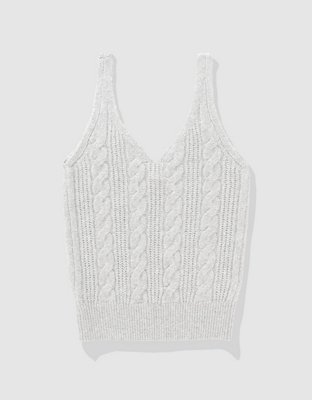 Aerie Cable Knit Sweater Tank Top