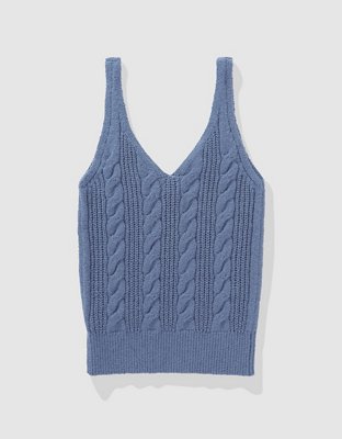 Aerie Cable Knit Sweater Tank Top