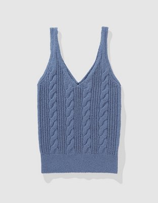 Aerie Cable Knit Sweater Tank Top