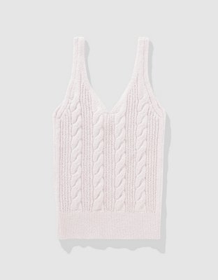 Aerie Cable Knit Sweater Tank Top