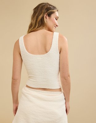 Aerie Marshmallow Cropped Tank Top