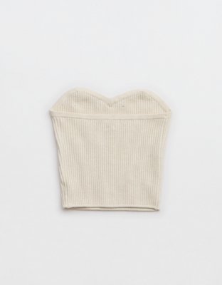 Aerie Pearl Ribbed Sweater Tube Top