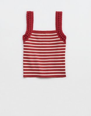 Aerie Crochet Sweater Tank Top