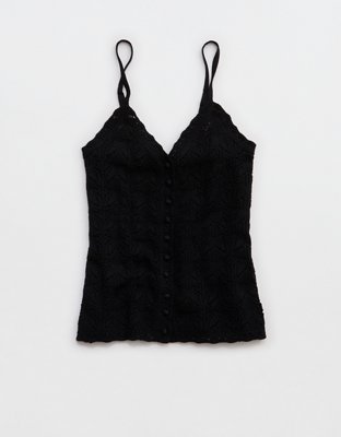 Aerie Sweater Button Front Tank Top