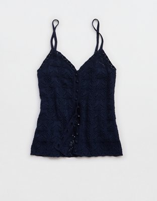 Aerie Sweater Button Front Tank Top