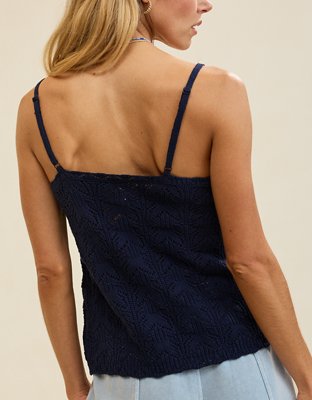 Aerie Sweater Button Front Tank Top