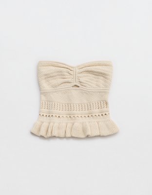 Aerie Peplum Sweater Tube Top