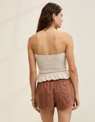 Aerie Peplum Sweater Tube Top