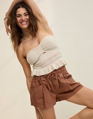 Aerie Peplum Sweater Tube Top