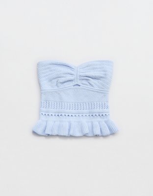 Aerie Peplum Sweater Tube Top