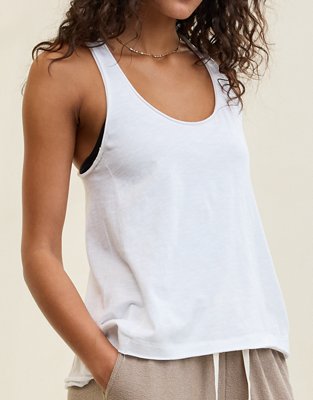 Aerie Top Boyfriend Holgado Sin Mangas