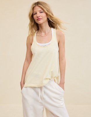 Aerie Top Boyfriend Holgado Sin Mangas