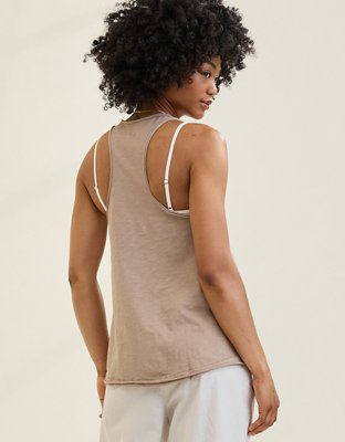 Aerie Top Boyfriend Holgado Sin Mangas