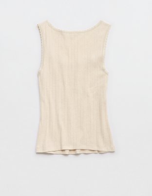 Aerie Ribbed Scoop Neck Tank Top