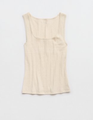 Aerie Ribbed Scoop Neck Tank Top