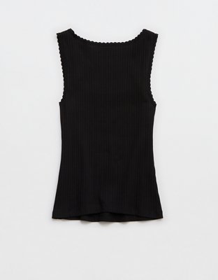 Aerie Ribbed Scoop Neck Tank Top