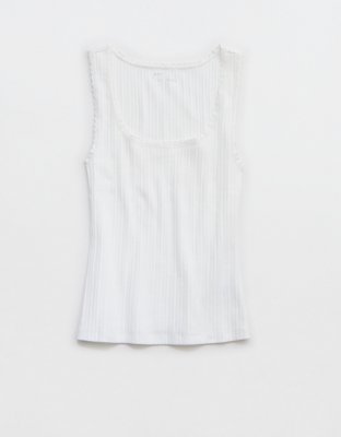 Aerie Ribbed Scoop Neck Tank Top