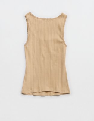 Aerie Ribbed Scoop Neck Tank Top
