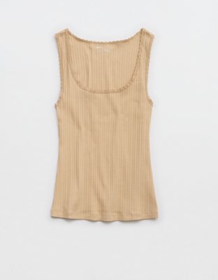 Aerie Ribbed Scoop Neck Tank Top