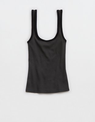 Aerie Double Scoop Neck Tank Top