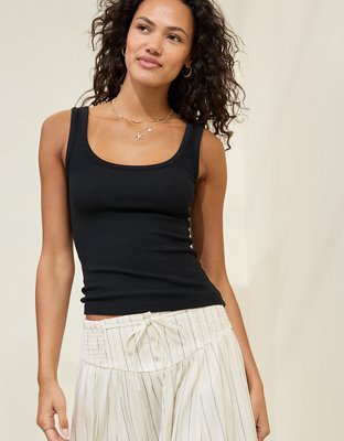 Aerie Double Scoop Neck Tank Top