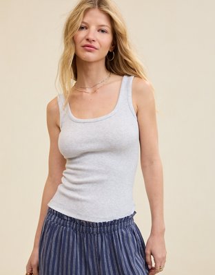 Aerie Double Scoop Neck Tank Top